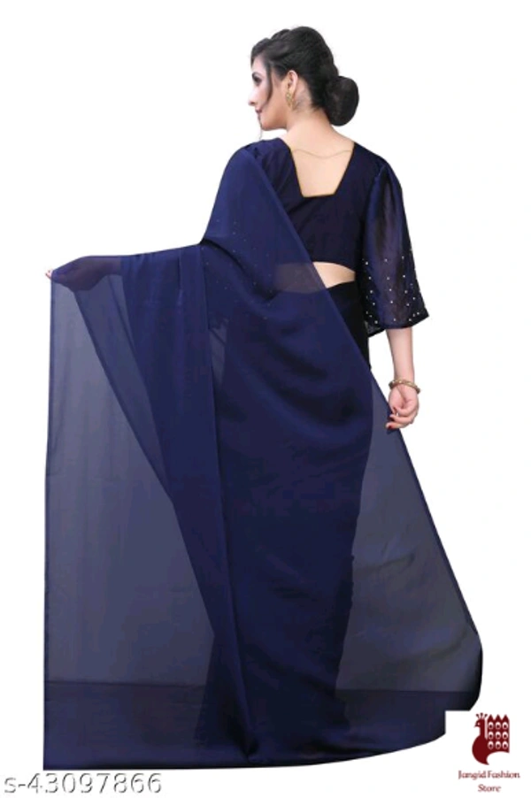 WOMAN SILK Sarees Charvi Fashionable Sarees - Self-Design, 1, DARK BLUE, FREE SIZE